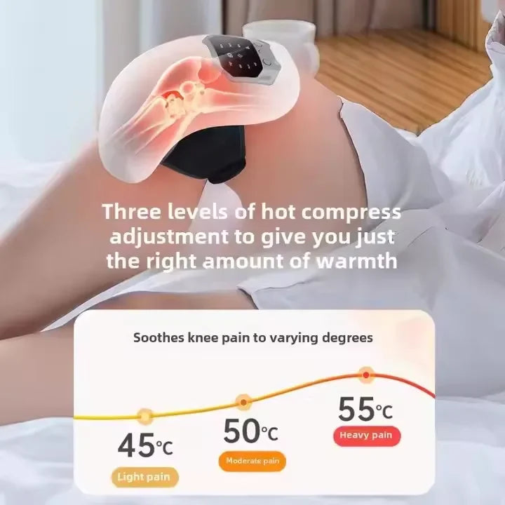 Advanced Smart Knee Massager with Hot Compress, Infrared Heat, and Vibration for Pain Relief in Knees, Elbows, and Shoulders