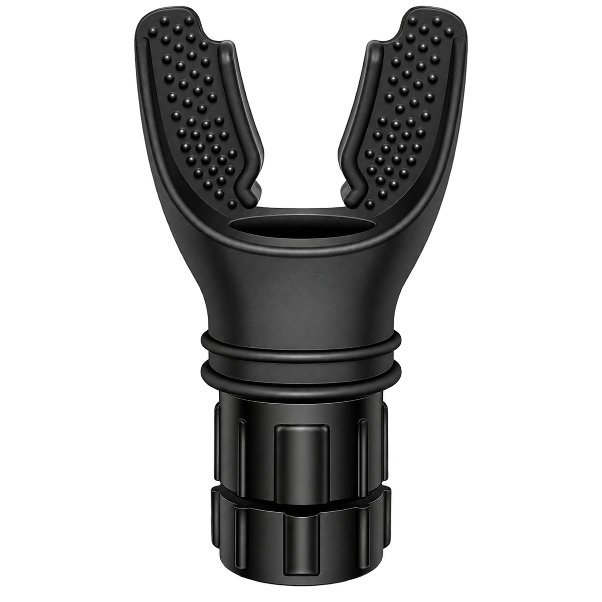 Black adjustable resistance breathing trainer
