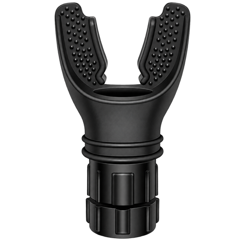 Black adjustable resistance breathing trainer